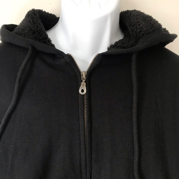 BC Clothing Men's Black Quilted Plush Lined Hoodie - Picture 12 of 16